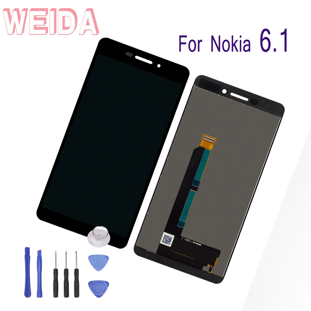 Сменный сенсорный ЖК экран WEIDA для Nokia 6 1 N6 2018 5 дюйма + инструмент TA 1016 1043 1089|Экраны