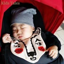 SJR-042 милые Мультяшные животные Тигр Медведь Лев младенческой кормления новорожденных милые детские нагрудники и салфетки для отрыжки