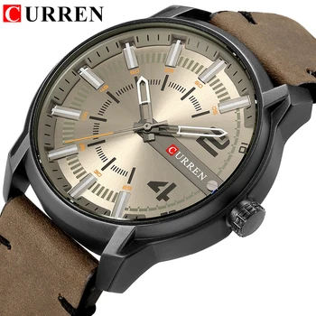 

CURREN Top Brand Watch 2019 Fashion New Arrival Simple Style Casual Business Men Watches High Quality Leather Strap Quartz Clock