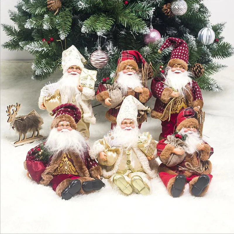 Рождественский Санта-Клаус, сидящая или стоящая кукла, рождественские украшения для дома, Navidad подарок для детей, декор для рождественской елки
