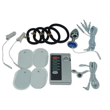 MYSTIM Electric shock anal plug breast massager electro sex steel butt plug nipple sex toy clitoris clamp breast beauty