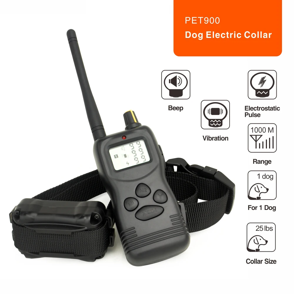 1000M remote control dog training collar 3 in 1 no bark dog collar pet trainer electronic shock