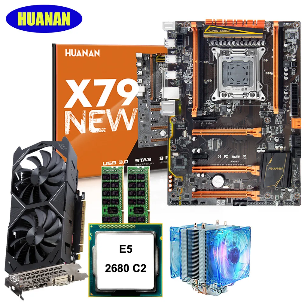 Материнская плата HUANAN ZHI deluxe X79 с M.2 CPU Xeon E5 2680 2,7 ГГц с кулером ОЗУ 32 Гб (2*16 Гб) DDR3 RECC видеокарта GTX1050Ti 4G Материнская плата HUANAN ZHI deluxe X79 с M.2 CPU Xeon E5 2680 2,7 ГГц с кулером ОЗУ 32 Гб (2*16 Гб) DDR3 RECC видеокарта GTX1050Ti 4G