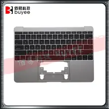 Натуральная кожа в виде бабочек, новинка, 1" серый A1534 Упор для рук для Macbook Air retina A1534 Упор для рук верхнюю крышку чехол Топ чехол US клавиатура без Подсветка