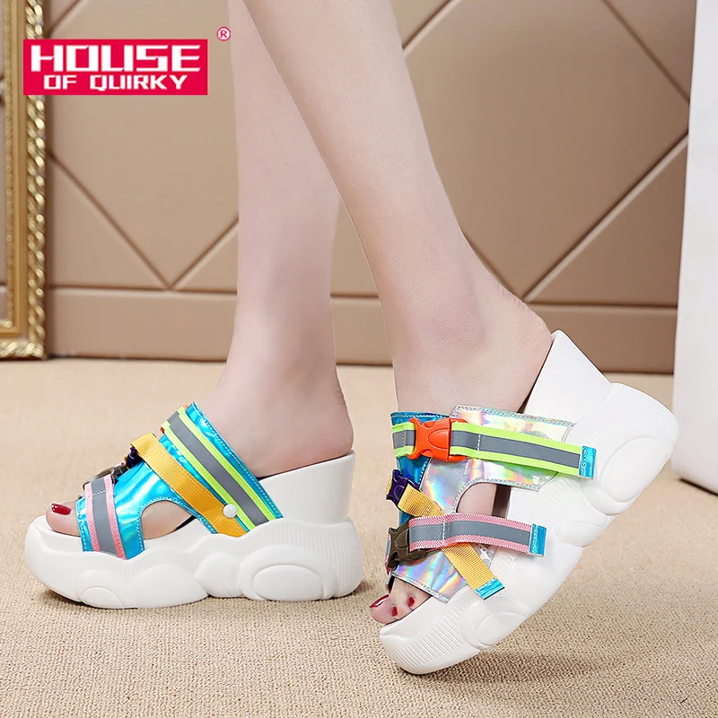 

Peep Toe Wedge Sandals Women Shoes Outdoor Ladies Beach Shoes Sandalen Super High Heels Platform Shoes Women Summer Shoes Woman