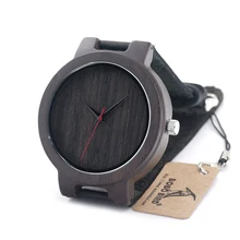 BOBO PÁJARO de Madera De Madera Relojes de Marca de Lujo de Los Hombres Reloj de Cuarzo de Cuero Genuino Reloj de Pulsera para Hombres como Regalos Artículos C022