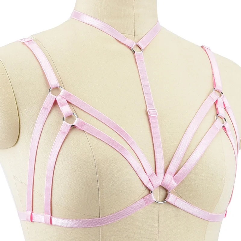 Murah Merah Muda Body Harness Dikurung Bra Bertali Atasan Hollow Keluar BDSM Amatur Diikat Sabuk Dada Gothic Cupless Bralette Tanaman Tops Plus Ukuran pakaian Dalam Wanita Online Merah Muda Body Harness Dikurung Bra Bertali Atasan Hollow Keluar BDSM Amatur Diikat Sabuk Dada Gothic Cupless Bralette Tanaman Tops Plus Ukuran pakaian Dalam Wanita