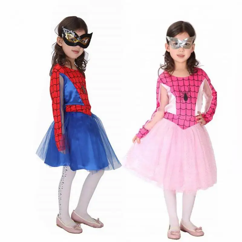 Buy Spiderman Cosplay Costumes Girls Dresses Children