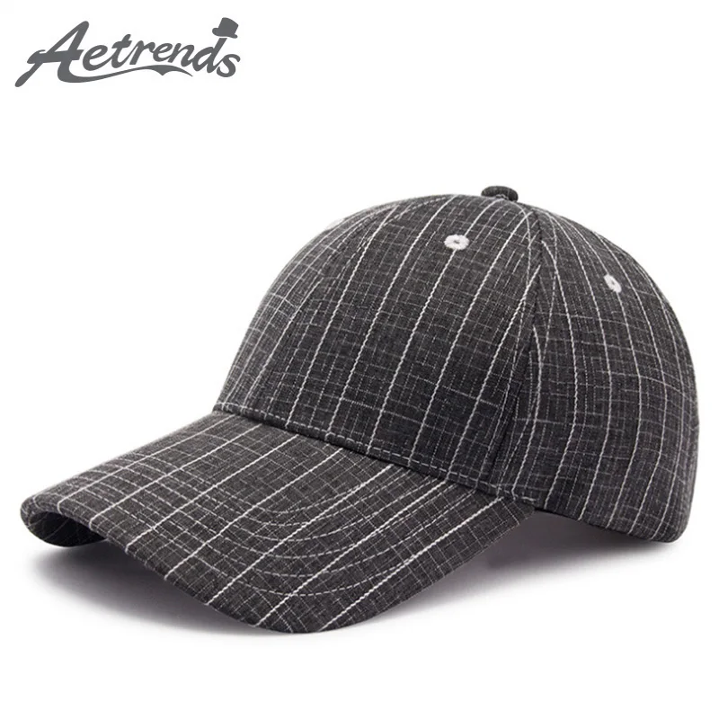 

[AETRENDS] Plaid Baseball Cap Trucker Hats for Men Sports Caps Women's Hat Canada Vintage Snapback Hip Hop Cap Z-6582