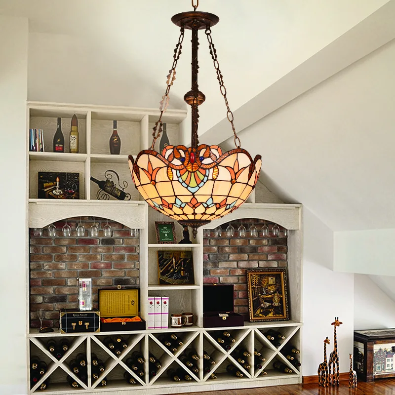 Подвесной светильник Tiffanylamp E27 для бара столовой кухни ресторана люстра Тиффани