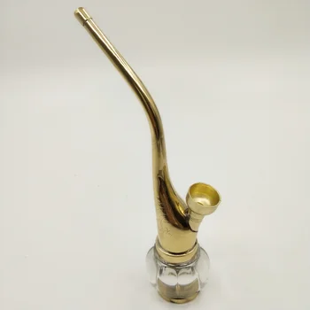

New 1pcs Narguile Water Smoking Pipe cigarette Holder brass cigarette filter Mini Hookah With Retail Pack 2009H