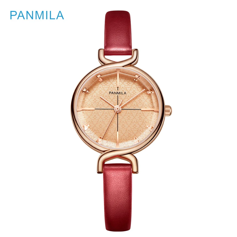 

PANMILA Waterproof Watch For Women Fashion Casual Quartz Ladies Watch PU Strap Dress Wristwatch montre femme zegarek damski Box