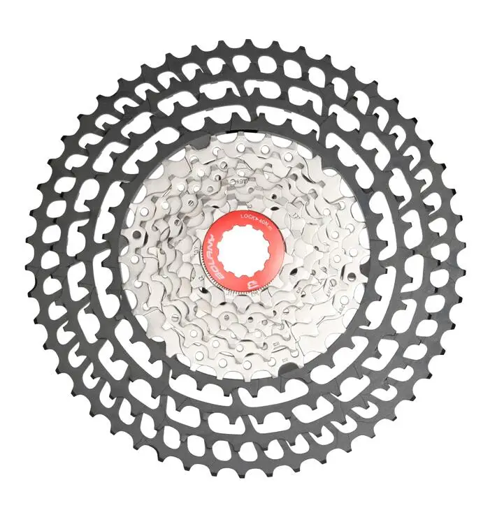 Bolany MTB 12 скоростей кассета 11-50T SLR широкий коэффициент 380G Сверхлегкий K7 12V CNC алюминиевый сплав свободного хода части велосипеда - Цвет: 12S 50T Silver black