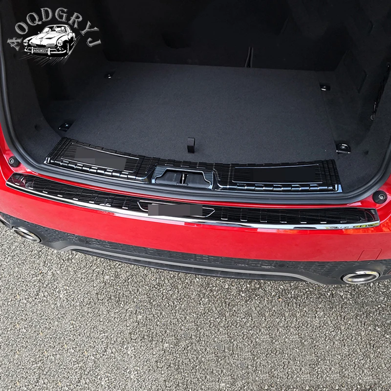

Car styling accessories car Trunk Sill Plate Bumper Guard Protector Pad Cover For Jaguar E-PACE 18-19 Black stainless steel