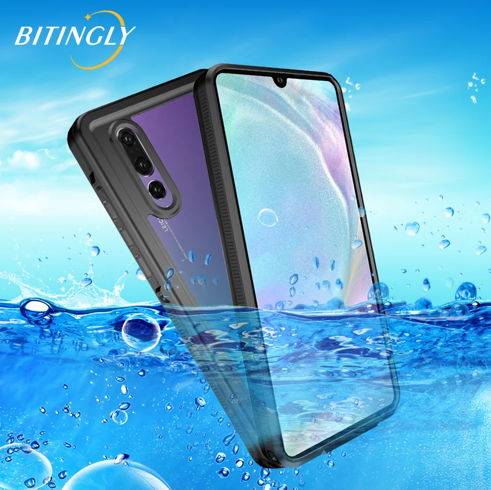 

Bitingly Waterproof Case for Huawei P30 Pro Cover Sealed Diving Case For Huawei P30 P20 Lite Pro Swim IP68 Water Proof Coque