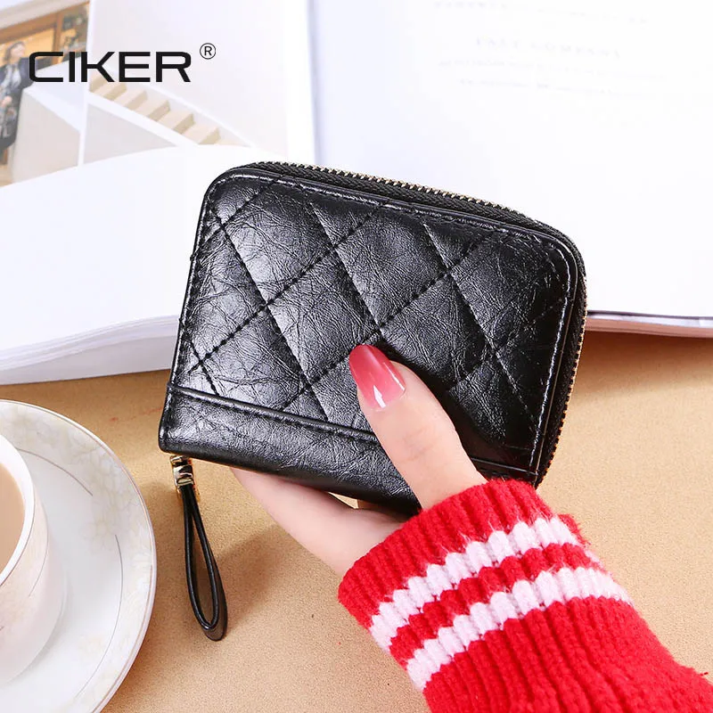 

CIKER PU Leather Women Mini Wallet Credit Card Holders Female Short Wallet Women Business Cardholder Organizer Purse by 7 Colors