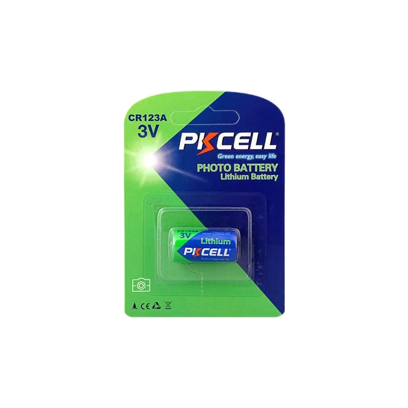 12 шт. PKCELL CR123A литиевая батарея CR123 CR 123 123A 16340 1500mAh 3V батареи с PTC защитой для камеры
