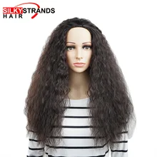 Длинные вьющиеся термостойкие синтетические парики для черных женщин афро-американская африканская прическа натуральные афро парики