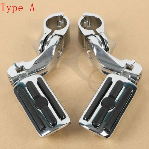 

Universal Motorcycle Moto Chrome 1.25" 32mm Short Angled Adjustable Highway Foot Pegs Peg Mount For Harley Yamaha Honda Suzuki