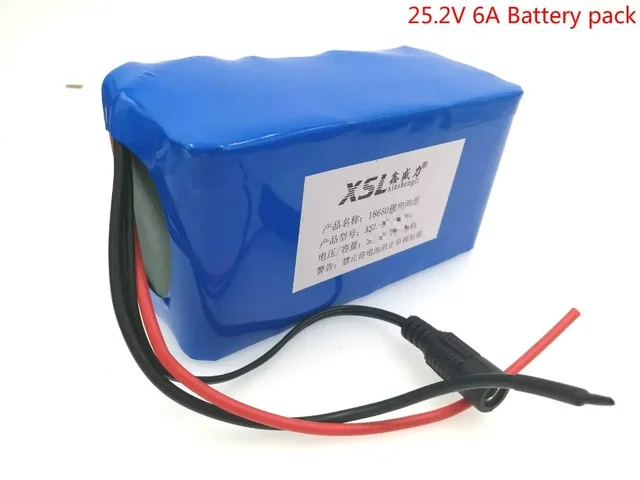 

24V 6S3P 6AH 18650 lithium battery small engine standby power LED lamp / electric car battery Free Shipping