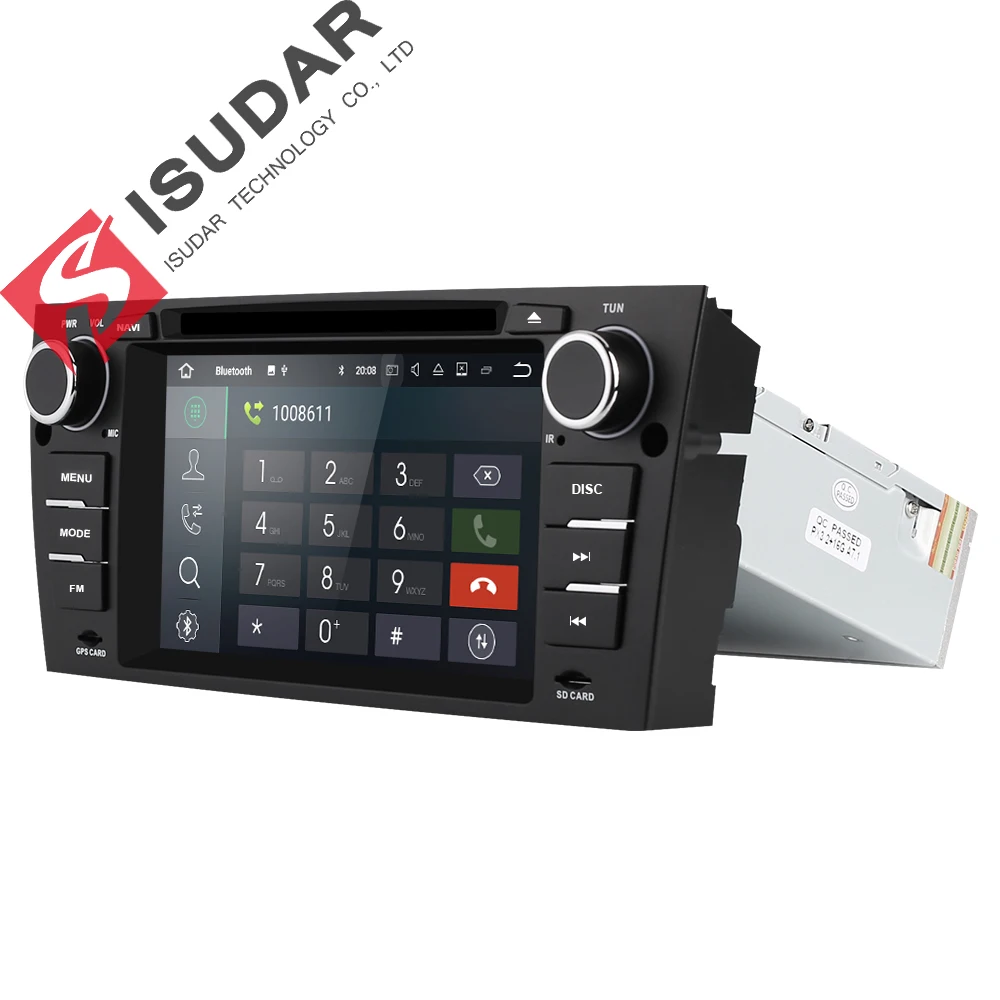 Isudar Штатная Автомагнитола dvd gps навигация с канбус на Android 8.1.0 2 Din Для автомобилей