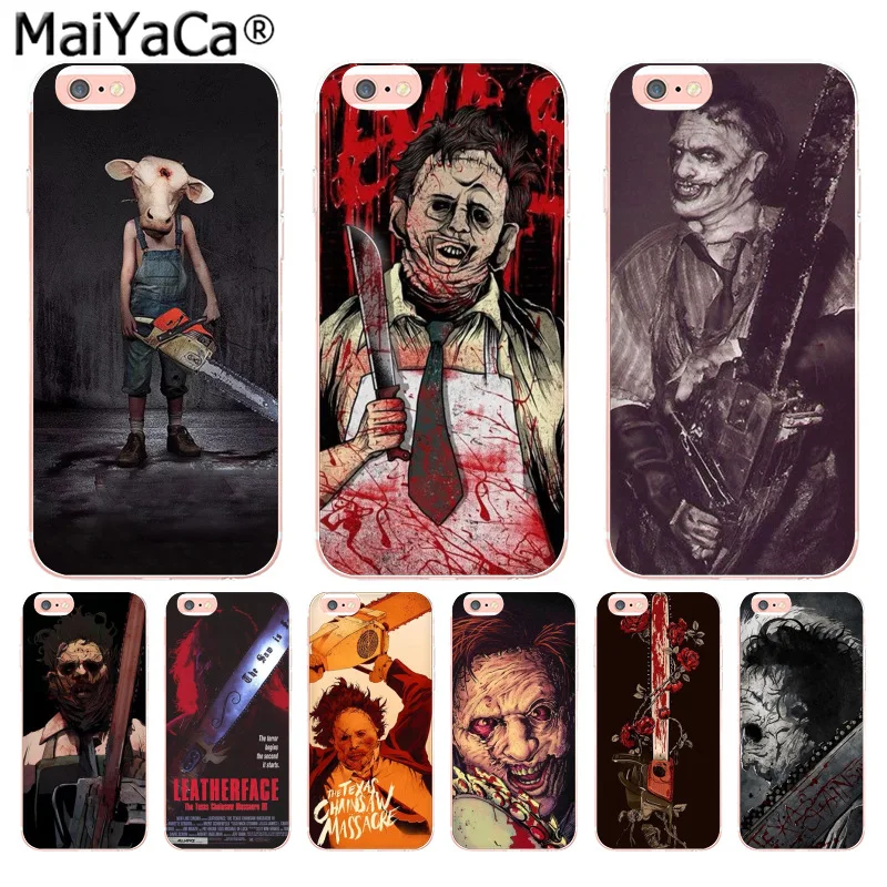 

MaiYaCa movie Dinner with Leatherface Newest Fashion Luxury phone case for iphone 11 pro 8 7 66S Plus X 5S SE XR XS XS MAX