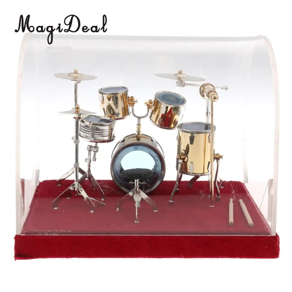 14 10 10cm Miniature Copper Drum Set Musical Instrument Model For
