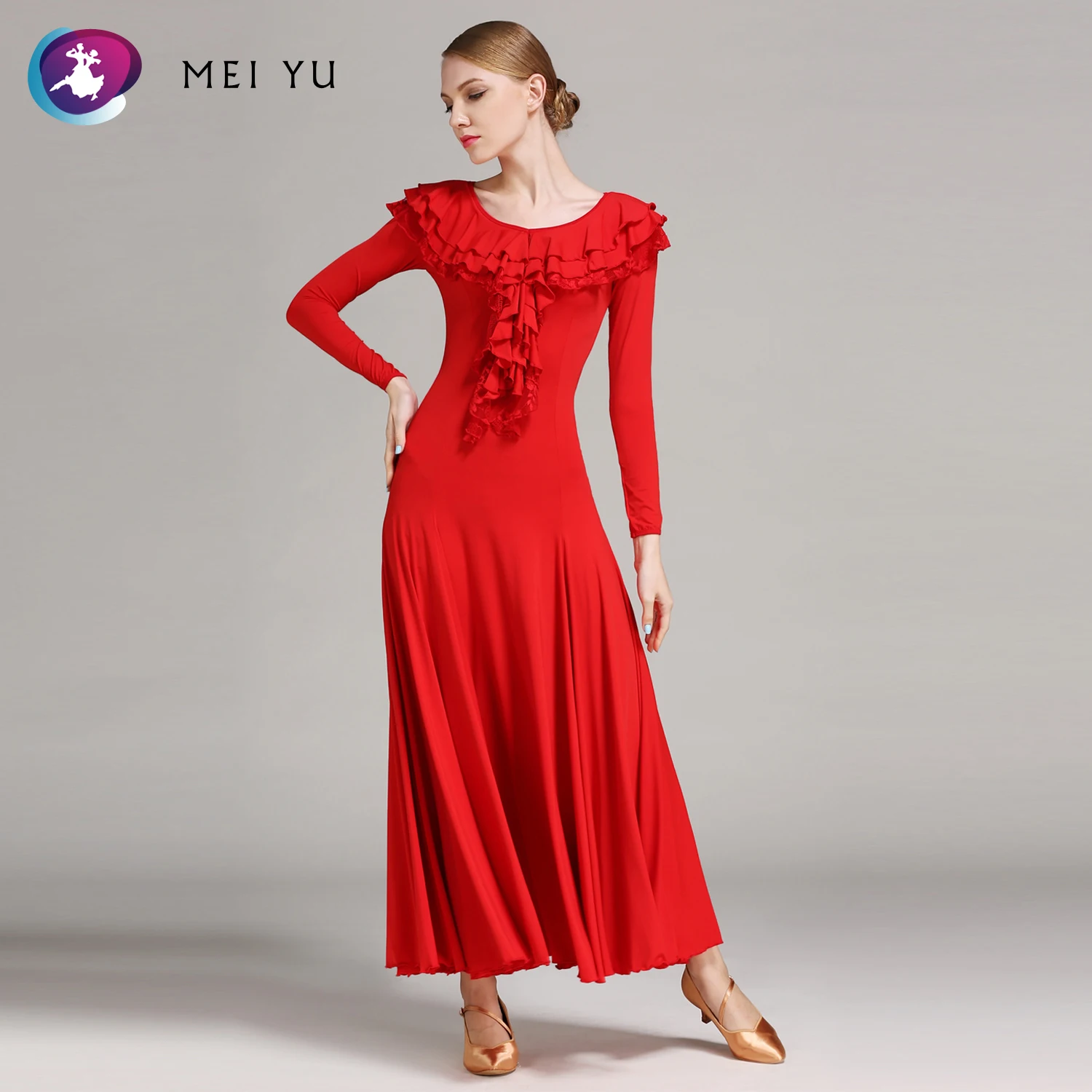 

MEI YU -81 Modern Dance Costume Women Ladies Adults Dancewear Waltzing Tango Dancing Dress Ballroom Costume Evening Party Dress