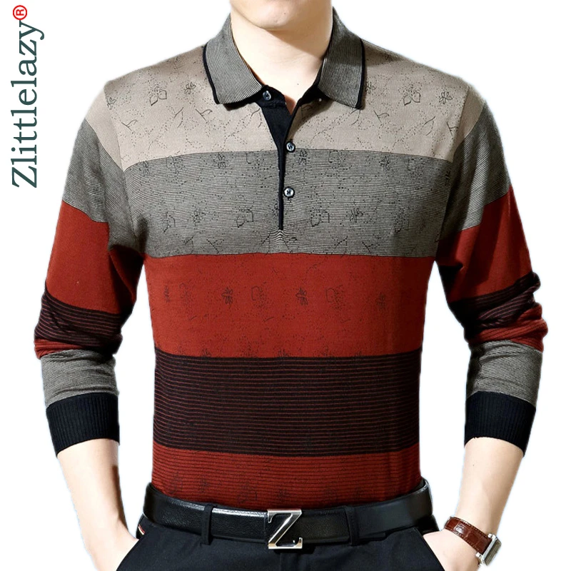 カジュアル長袖ビジネスメンズシャツ男性ストライプファッションブランドポロシャツデザイナー男性tenisポロカミーサソーシャル 2 Polo Camisa Striped Polo Shirt Menstriped Polo Shirt Aliexpress