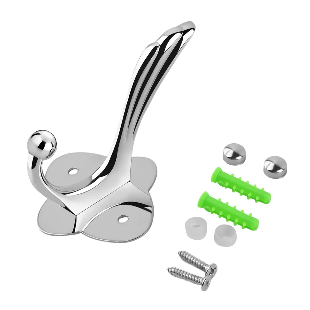 

C47 Easy Installation Single Stainless Steel Wall Hanger Hooks Coat Hat Clothes Holder Rack Hook Wall Mounted