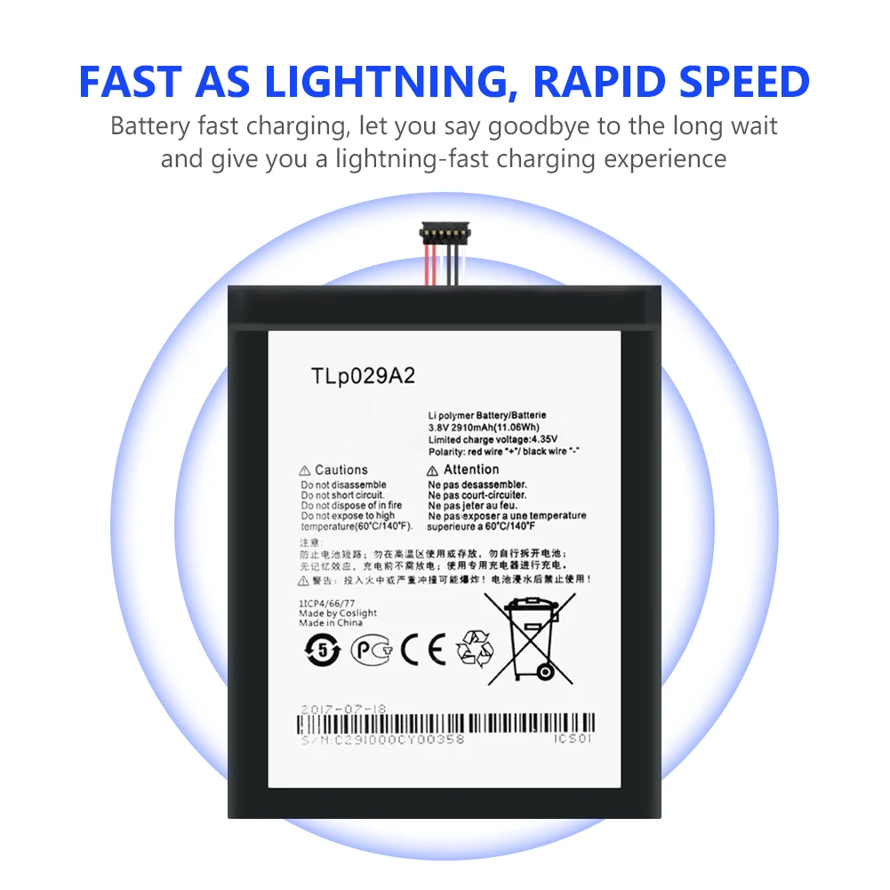 3 8 V 2910mAh TLp029A2 литий ионный аккумулятор + телефонные инструменты для Alcatel One Touch Idol 5