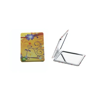 

8.5*6cm Rectangle Double Sided Stainless Steel Folding Portable Espejo De Maquillaje Espelho De Maquiagem Large Makeup Mirror