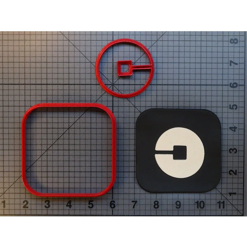 Uber логотип резак для печенья, мастики форма для кекса резак на заказ 3D печатная каталка для теста форма для вырезания инструмента - Цвет: Uber Logo 5 inch