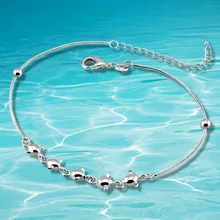 Твердый подлинный 925 Серебряный ножной браслет, бижутерия для ног, браслет для ног в розницу