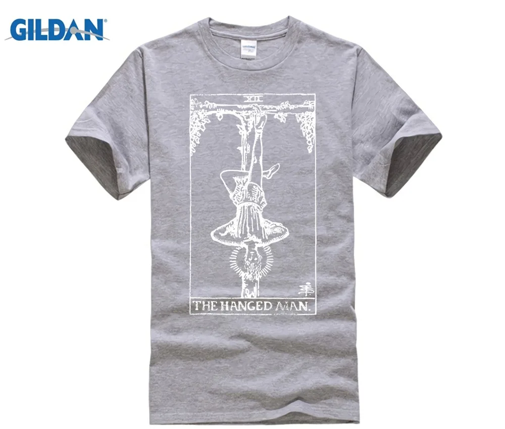 The Hanged Man Tarot Card XII T-Shirt (Vintage Design) Short Sleeves New Fashion T Shirt Men Clothing Summer Short Sleeve Cotton