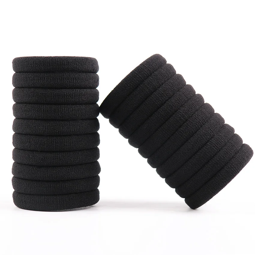 Women's Hair Accessories 20 PCS Black Women Elastic Cloth Hair Bands Scrunchie Hair Tie Ring Rope Girls Ponytail Holder Headwear Accessories wide headbands for short hair