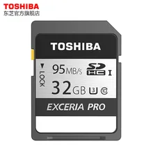 Карта памяти Toshiba UHS U3 128 ГБ 95 МБ/с. SDXC 64 ГБ SD 4 К карты 32 ГБ SDHC Flash памяти exceria Pro цифровой зеркальной Камера видеокамера DV