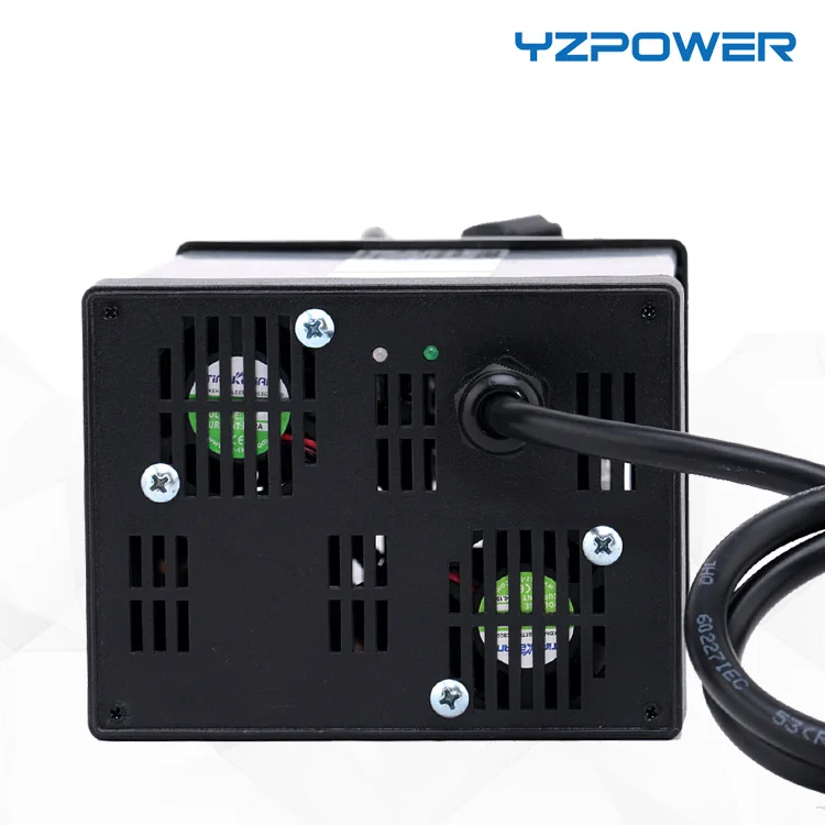 YZPOWER 12,6 V 40A 39A 38A 37A Lifepo4 зарядное устройство для 12V Ebike батарея для электровелосипеда с 4 вентилятором охлаждения