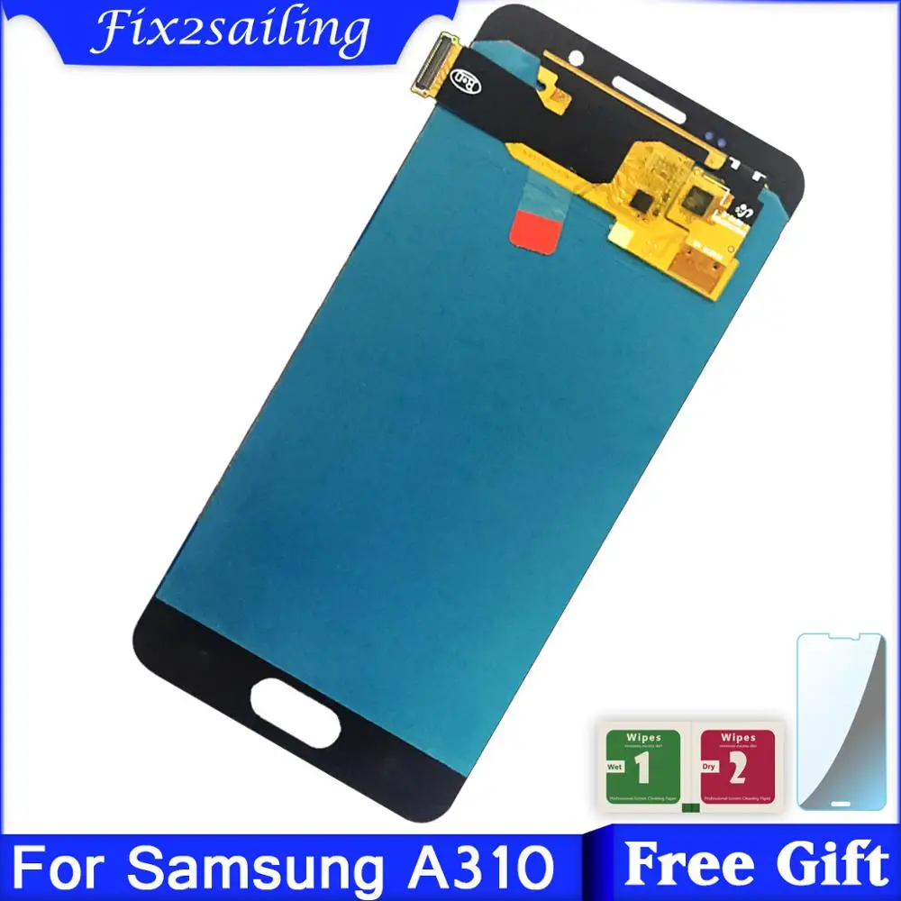 

For Samsung Galaxy A3 2016 A310 A310F A310H A310M Amoled LCD Display Digitizer Touch Screen Assembly Brightness Adjustable