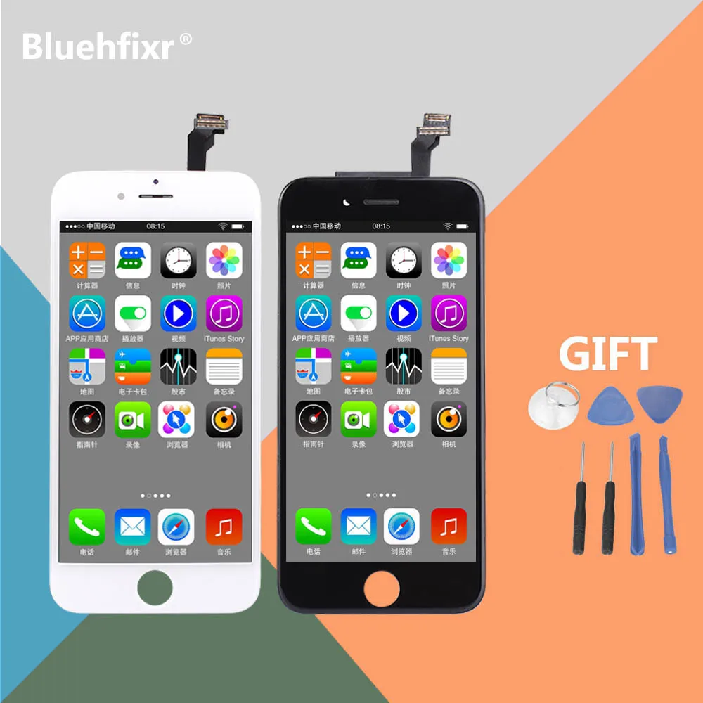

Bluehfixr Screen For iPhone 6 LCD Display Touch Screen Digitizer Assembly Phone Replacement Parts For iPhone 6 6S Plus LCD