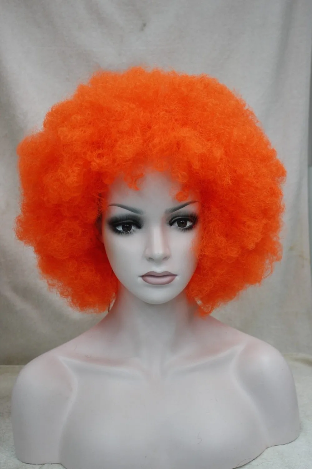 Fashion Classical Charming Orange fluffy Afro hair Women's Cosplay Wig