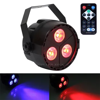 

Portable 24W RGB+UV Stage Lamp for Disco Wedding Party Lamp Remote Control 4 in 1 Zoom mini DMX LED Par Light