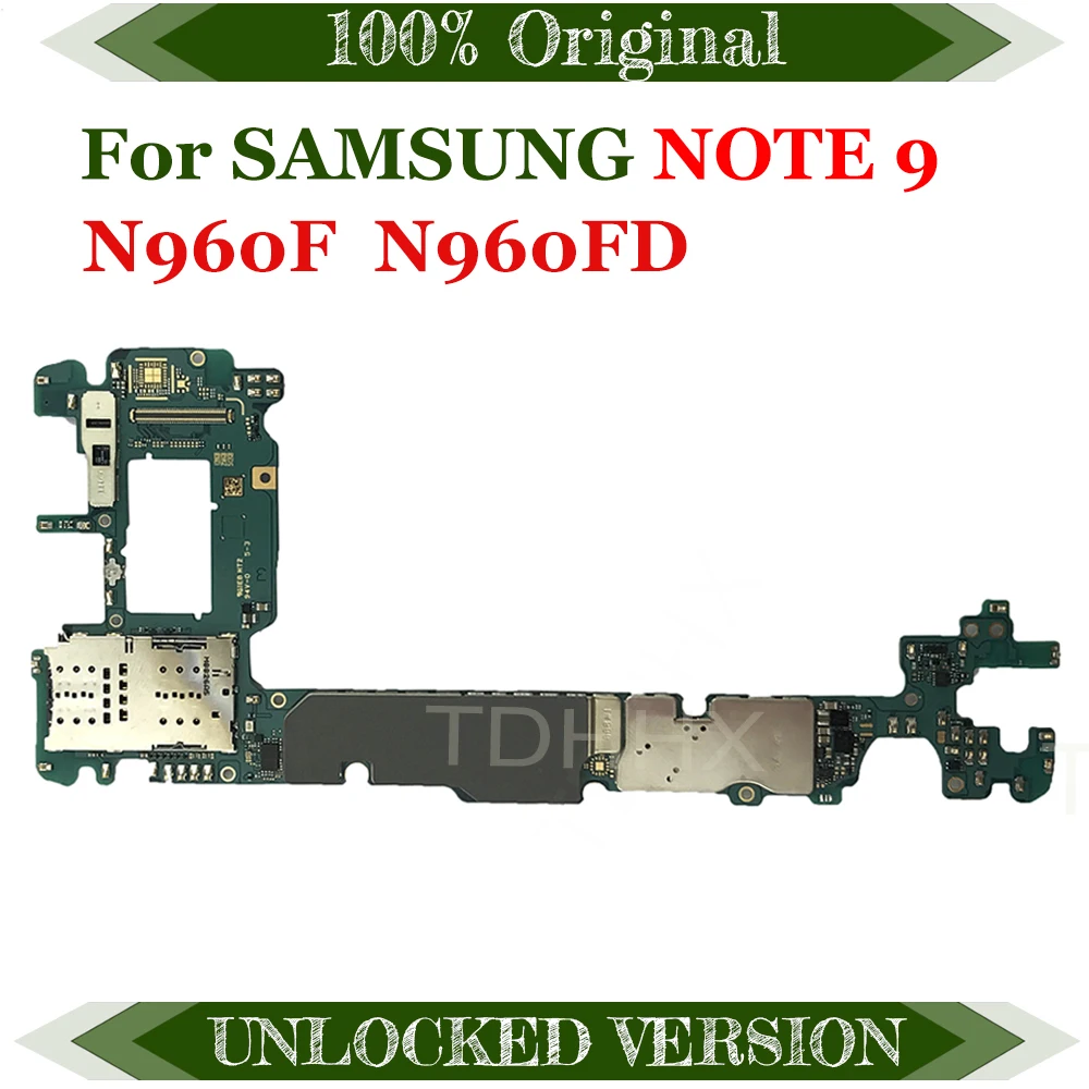 

100% Tested Unlocked Logic Board for Samsung Note 9 N960F / N960FD Motherboard 64GB Full Function Mainboard