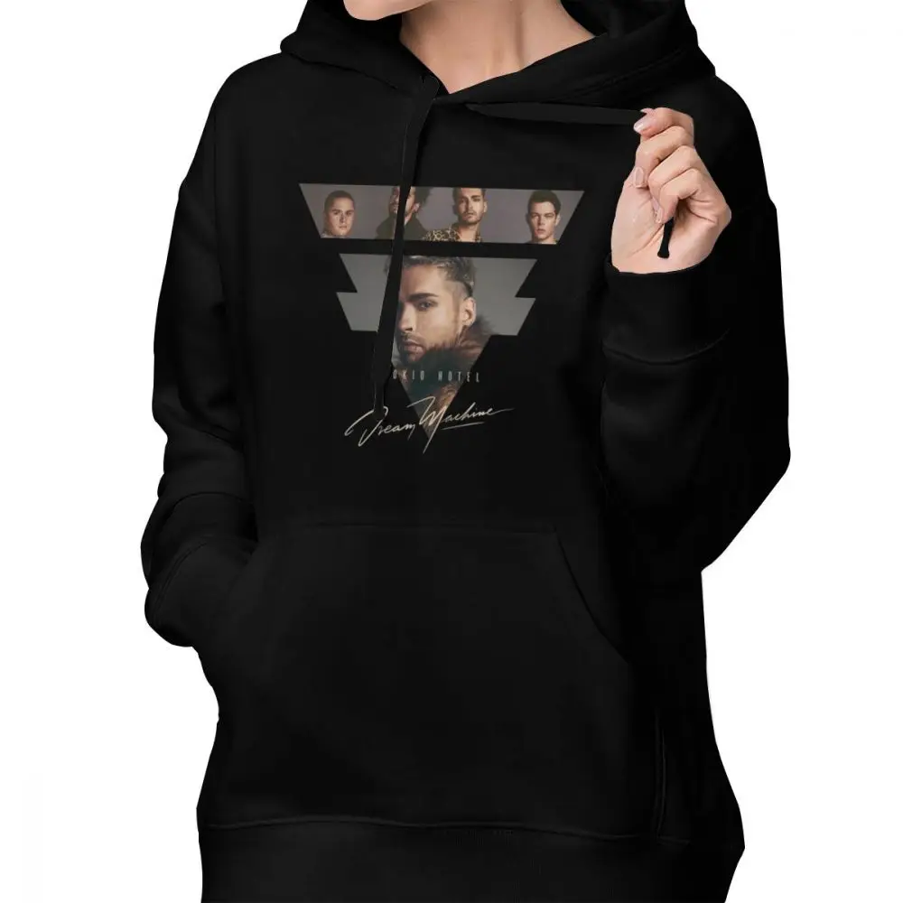 Женская толстовка с капюшоном Tokio Hotel белая уличная Толстовка длинным рукавом и