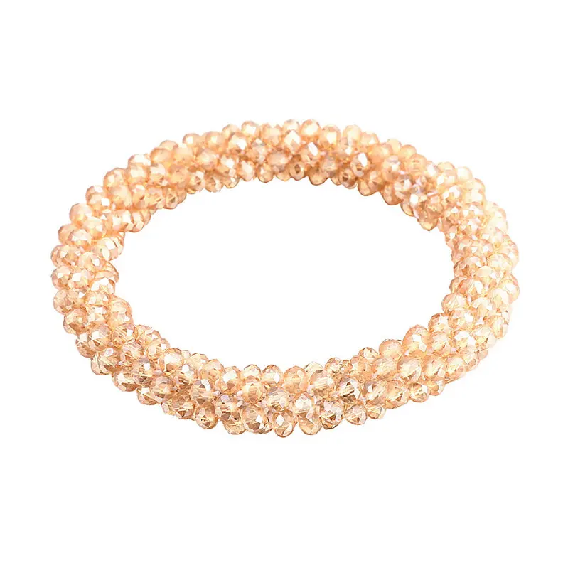 Bohemian Crystal Beaded Stretch Bracelet for Women - Vintage Boho Party Jewelry