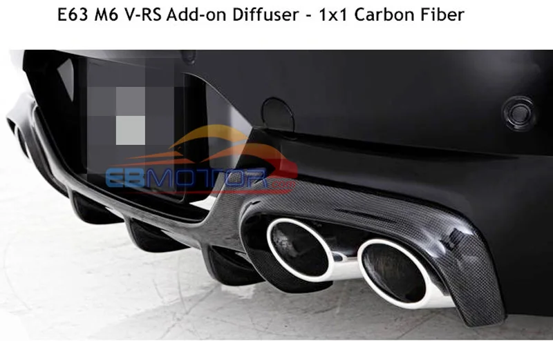 V Look 3K Real Carbon Fiber Rear Bumper Diffuser  for 2007-2010 BMW E63 E64 M6 2DR