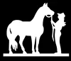 15*12.5CM COWGIRL AND HORSE Car Stickers Motorcycle Decals Car Styling Black/ Silver C2-0221 ► Photo 2/2