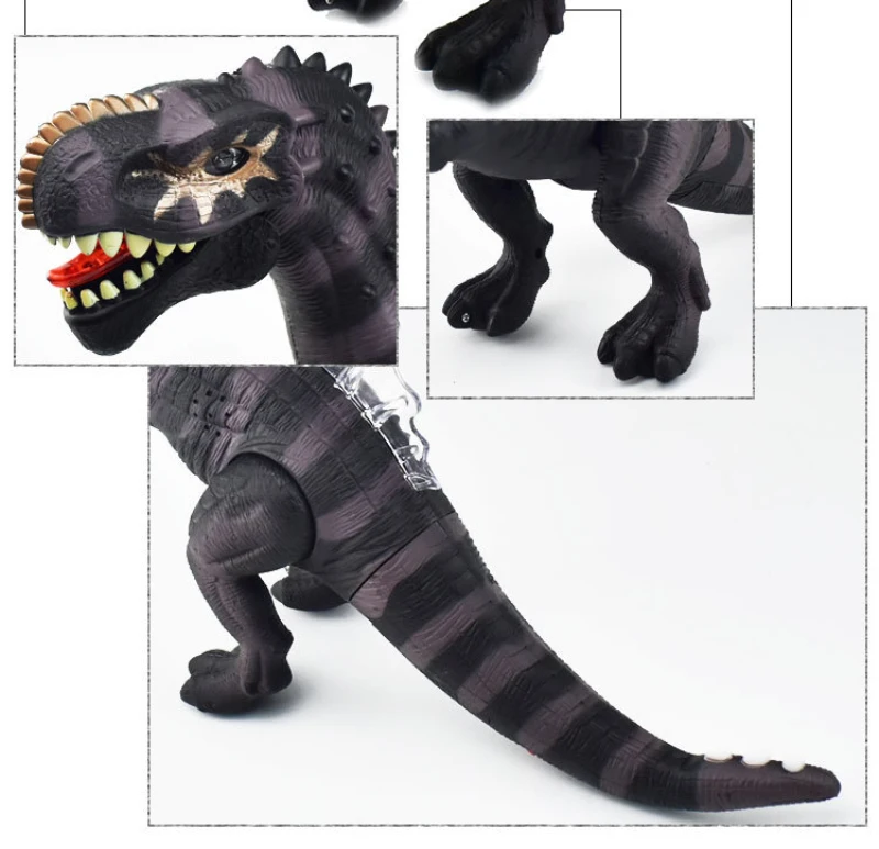 Brinquedo do Dinossauro Animal de Brinquedo Elétrico Andando Música Som Luzes Piscando Modelo Spinosaurus Simulação Crianças Brinquedos Educativos 42 cm 7 Brinquedo do dinossauro animal de brinquedo elétrico