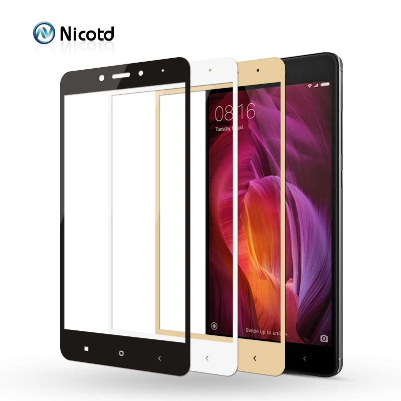 Nicotd Tempered Glass For Xiaomi RedMi Note 4 Global Version Screen Protector Full Cover Film For Xiomi RedMi Note 4X Note 4 pro (3)