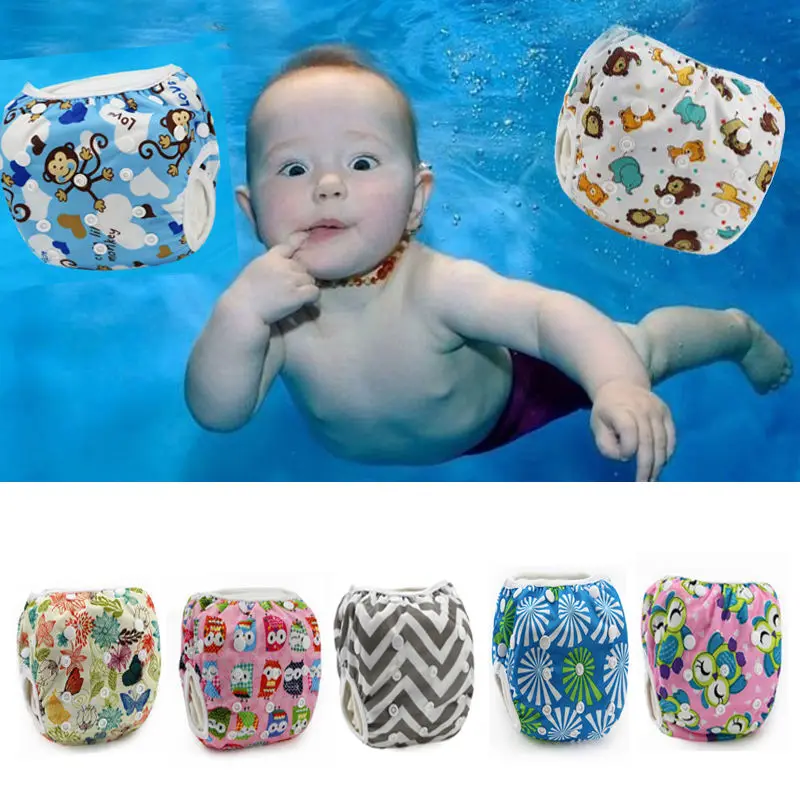 

Adjustable Reusable Baby Product Swim Pants Diaper Waterproof Nappy Print Cover Wrap Swimwear Washable Breathable Pool Pant